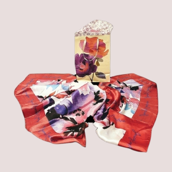 NWT Juicy Couture Rectangle Floral Print Scarf - Picture 1 of 9